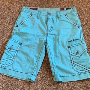 Turquoise rock revival shorts